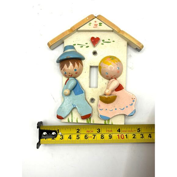 Irmi Vintage Wooden Light Switch Cover Nursery Baby Room Decor 1960s 4" x 5" - Picture 9 of 9